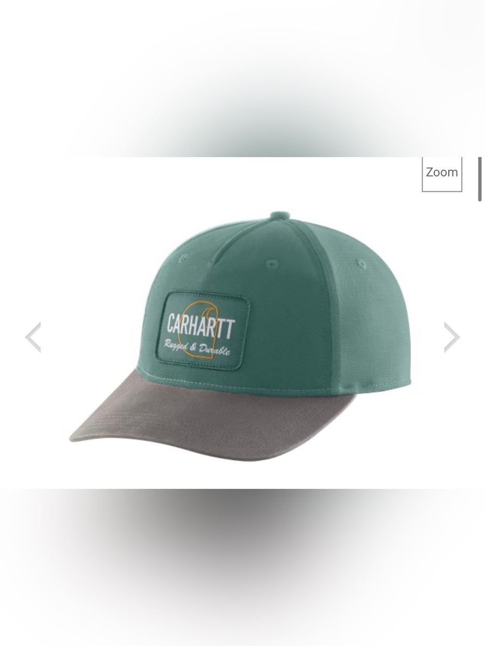 Carhartt Teal Crown with Gray Brim Logo Patch Cap